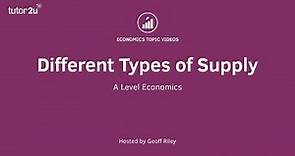 Supply Theory - Explaining Different Types of Supply - A Level and IB Economics