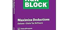 H&R Block Tax Software Deluxe + State 2020 with 3.5% Refund Bonus (Amazon Exclusive) (Physical Code by Mail) [Old Version]