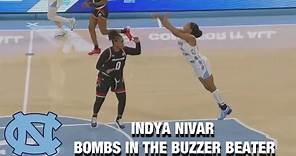 UNC's Indya Nivar Beats The Buzzer From 3/4 Court
