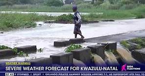 Weather Warning | Severe weather forecast for KwaZulu Natal