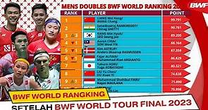BWF World Ranking setelah Bwf World Tour Final 2023