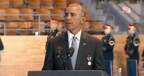 President Obama delivers final speech to U.S. Armed Forces during military farewell ceremony