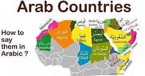 All Arab Countries and how to say them in Arabic (Geography)