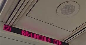 Interior announcement on a R142 2 Train for 66th Street Lincoln Center