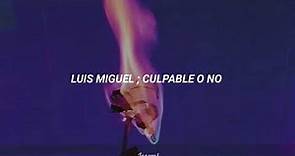 Luis Miguel - Culpable o no 《Letra》