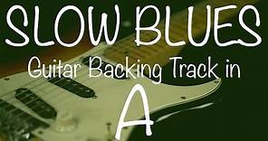 Slow Blues Guitar Backing Track in A