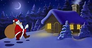 Christmas and New Year with cartoon Santa Claus HD