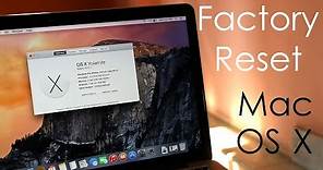 How to : Factory Reset / Hard Reset your MacBook (OS X Yosemite)