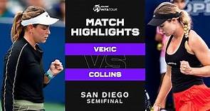 Donna Vekic vs. Danielle Collins | 2022 San Diego Semifinal | WTA Match Highlights
