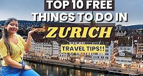 Top FREE THINGS to do in Zurich | SWITZERLAND on BUDGET | Zurich Vlog