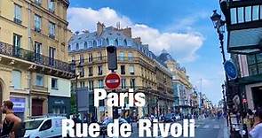 Paris city Rue de Rivoli Paris France 4K