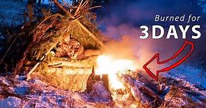 Lost in the Wilderness - How to NOT Freeze to Death! Winter Survival & Bushcraft (No Tent or Bag)