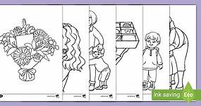 Mother's Day Colouring Sheets