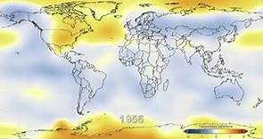 Youtube video by NASA : global warming : temperature map