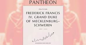 Frederick Francis IV, Grand Duke of Mecklenburg-Schwerin Biography | Pantheon