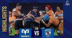 Highlights - Ospreys v Montpellier Hérault Rugby Round 3│Heineken Champions Cup 2022/23