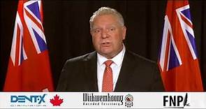 Ontario Premier Doug Ford Message to Dent-X Canada - New PPE Facility in the First Nations Canada