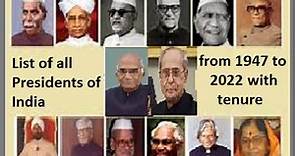 List of all Presidents of India from 1950 to 2023 with tenure