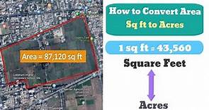 Sq ft to Acres ¦¦ Area Conversion