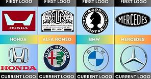 First and Current Logos of Automobile Brands
