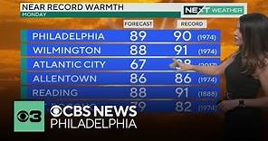 Chasing 90 with near-record warmth in Philadelphia | NEXT Weather