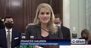 Facebook Whistleblower Frances Haugen Opening Statement