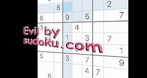 Evil puzzle by sudoku.com. Easily solved.