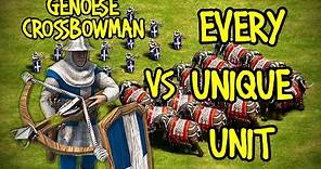 ELITE GENOESE CROSSBOWMAN vs EVERY UNIQUE UNIT | AoE II: Definitive Edition