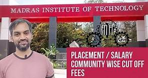 MIT Chennai cut off | Anna University | Madras Institute of Technology | Senthilnathan
