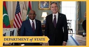 Secretary Blinken meets with Maldivian Foreign Minister Abdulla Shahid