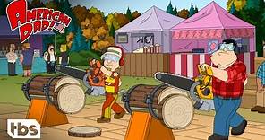Stan And Jeff Face Off In A Lumberjack Contest (Clip) | American Dad | TBS
