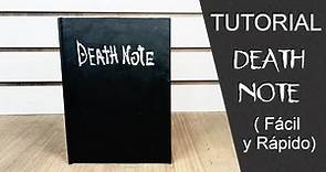 DEATH NOTE | Como Hacer La Death Note | Fácil y Rápido | Tutorial