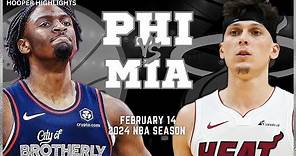 Philadelphia 76ers vs Miami Heat Full Game Highlights | Feb 9 | 2024 NBA Season