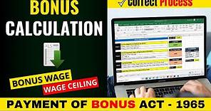 How To Calculate Bonus | Payment of Bonus Act 1965 | Bonus Calculation Steps