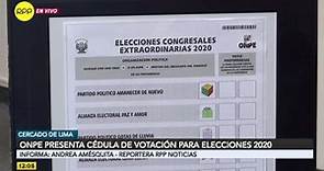 ONPE presentó el diseño de la cédula de sufragio de las elecciones 2020 [VIDEO] | RPP Noticias