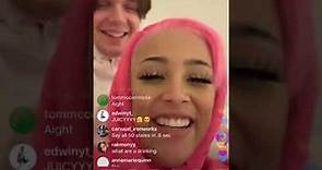 DOJA CAT AND HER BOYFRIEND HAVE FUN ON LIVE