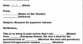 Request Letter for Payment Release