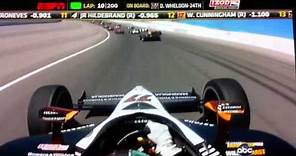 Dan Wheldon's onboard camera for the last moment before the fatal accident.