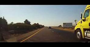 Driving on California State Route 99 from Fresno to Manteca, CA