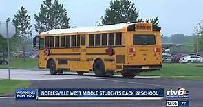 Students head back to school at Noblesville West Middle School