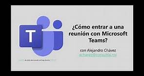 Como entrar a una reunión de Microsoft Teams