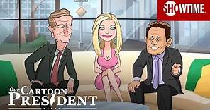 Cartoon Trump Watches TV News | Our Cartoon President | Stephen Colbert SHOWTIME Series