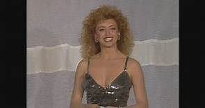 Milly Carlucci è la copresentatrice dei Telegatti 1986