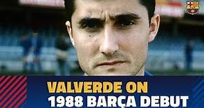 Ernesto Valverde looks back at his debut for Barça as a player