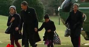 Raw Video: Obama, Family Return From Hawaii