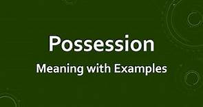 Possession Meaning with Examples