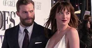 Sultry and sexy Dakota and Jamie on 50 Shades of Grey red carpet