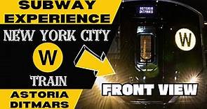 New York City Subway W Train (to Astoria Ditmars) Front View