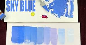 How To Make Sky Blue Colour With Primary Colours Blending With Derivan Paints