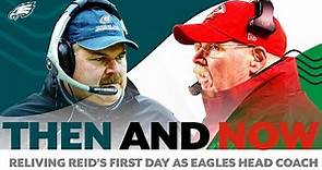 THROWBACK to Andy Reid's FIRST day as the Eagles head coach in 1999 #superbowl